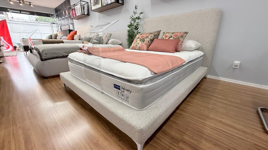 Cama com colchão Probel Velvety Soft na loja Policolchões em Blumenau