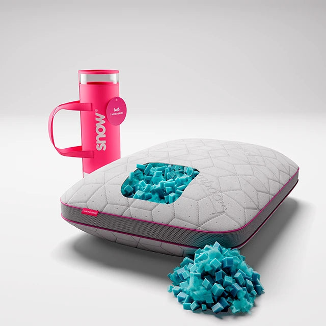 Travesseiro IWS Snow, detalhe da capa com fibra de bambu