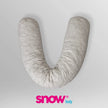 Travesseiro de corpo IWS Snow Body branco em formato de U