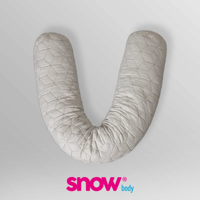 Travesseiro de corpo IWS Snow Body branco em formato de U