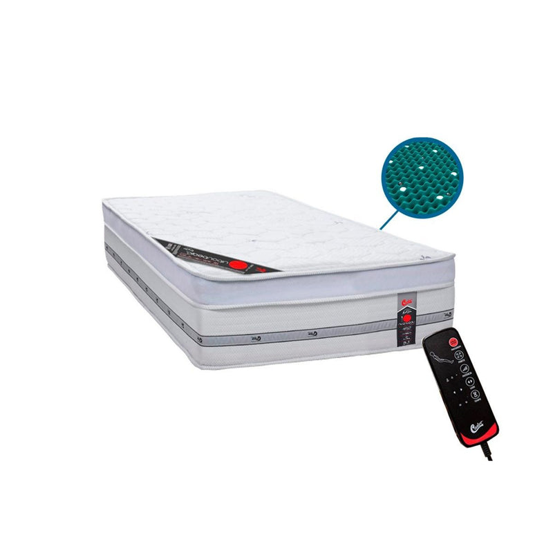 Colchão Castor Gold Star Niponpedic Pocket com massagem, tamanho solteiro, com controle remoto