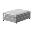 Conjunto cama box cinza e colchão Probel Liverpool Ultra Gel New