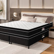 Conjunto Castor Black & White Air D33 Double Face ambientado em quarto com piso de madeira