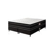 Conjunto cama box e colchão Castor Black & White Air D33 Double Face, lateral preta com debrum branco