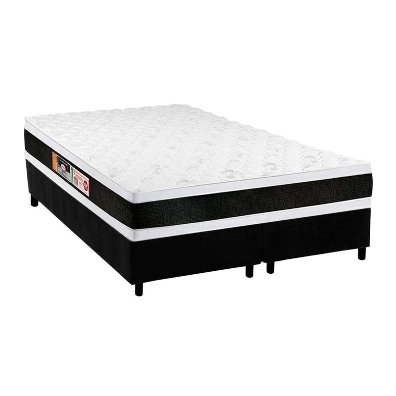 Conjunto Castor Black & White D45 com cama box queen/king preta