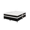 Conjunto cama box e colchão Castor Black & White Air D45 Double Face, lateral preta com faixa branca