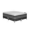Conjunto cama box e colchão Castor Premium Gel Pocket One Face com box Premium Gel cinza escuro