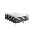 Conjunto cama box e colchão Castor Premium Tecnopedic New com box cinza escuro
