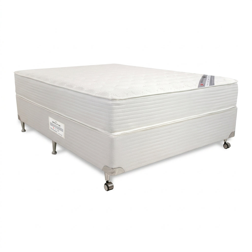 Conjunto cama box e colchão híbrido Castor Revolution New Pocket
