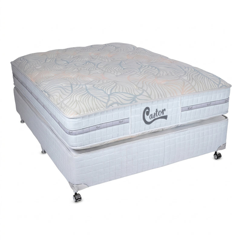 Conjunto cama box e colchão Castor Vitagel New Pocket Classic