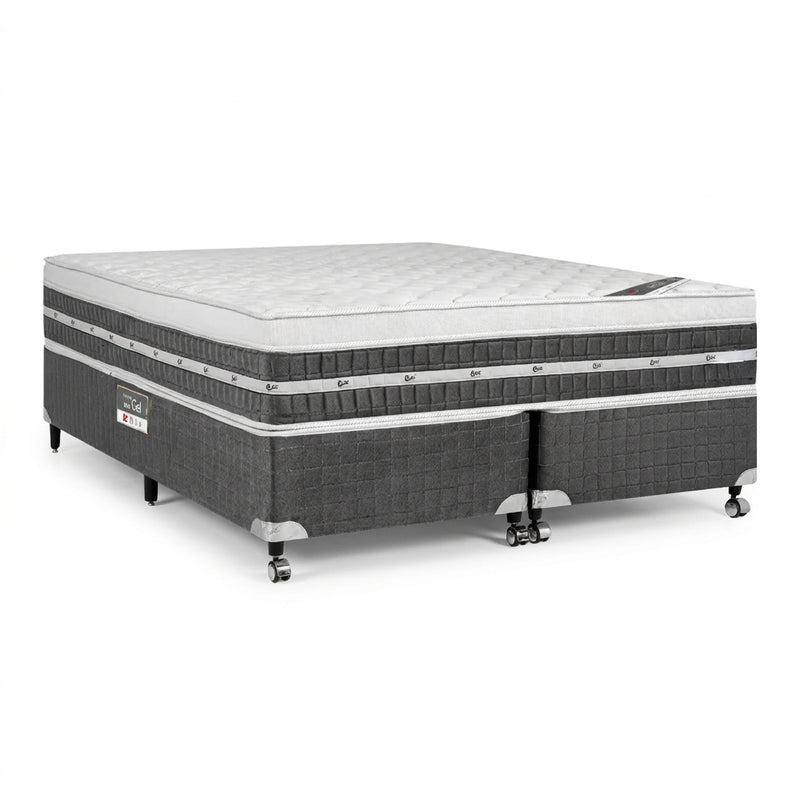 Conjunto cama box e colchão Castor Premium Gel Pocket One Face