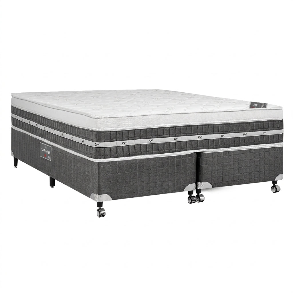 Conjunto cama box e colchão Castor Premium Tecnopedic New One Face