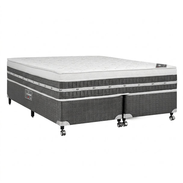 Conjunto cama box e colchão Castor Premium Tecnopedic New One Face