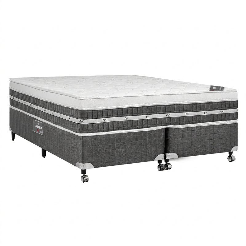 Conjunto cama box e colchão Castor Premium Tecnopedic New One Face