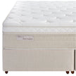 Detalhe da lateral do Difference New Nobel com etiqueta, pillow top em malha e faixa em linho