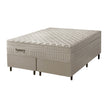 Conjunto cama box bege e colchão Maxispuma Sonare
