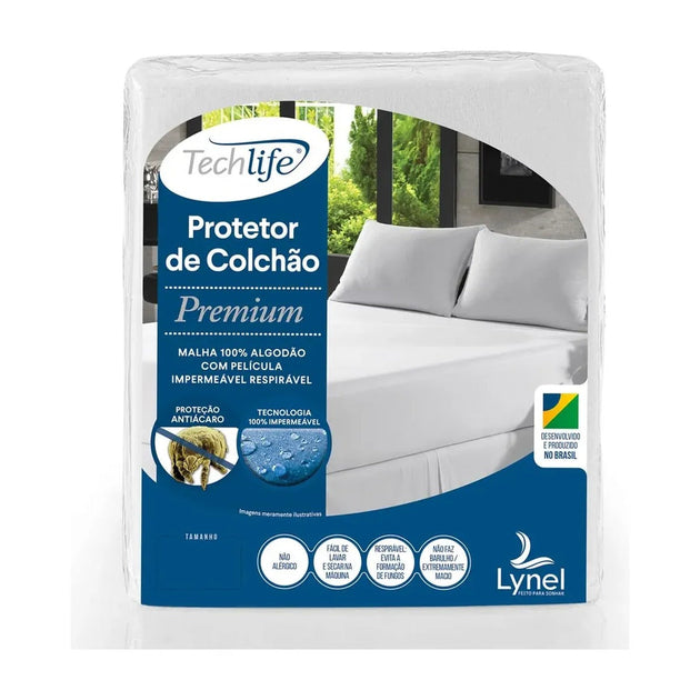 Embalagem do Protetor de Colchão Impermeável Lynel Algodão Premium