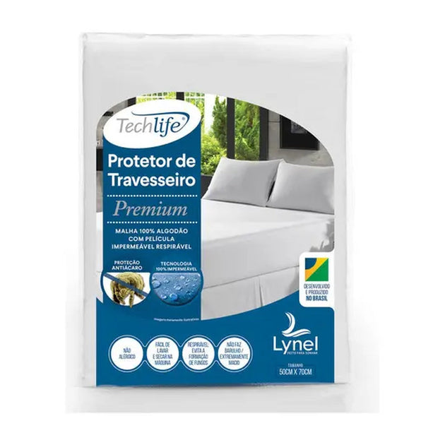 Embalagem do Protetor de Travesseiro Impermeável Lynel Algodão Premium 50x70